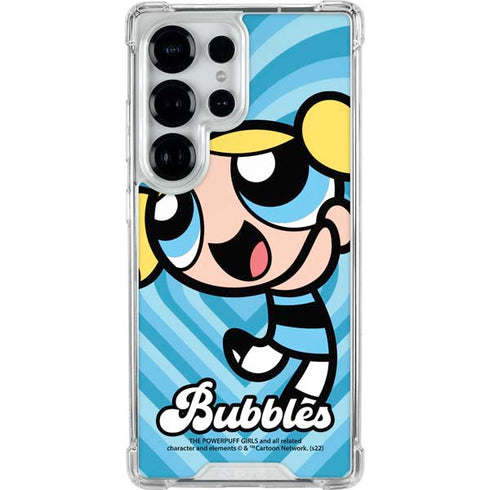 Cartoon Network Powerpuff Girls Bubbles Blue Hearts Galaxy S25 Ultra Clear Case